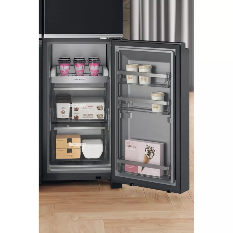 Whirlpool WQ9I FO2BX EF side-by-side refrigerator Freestanding 592 L Black