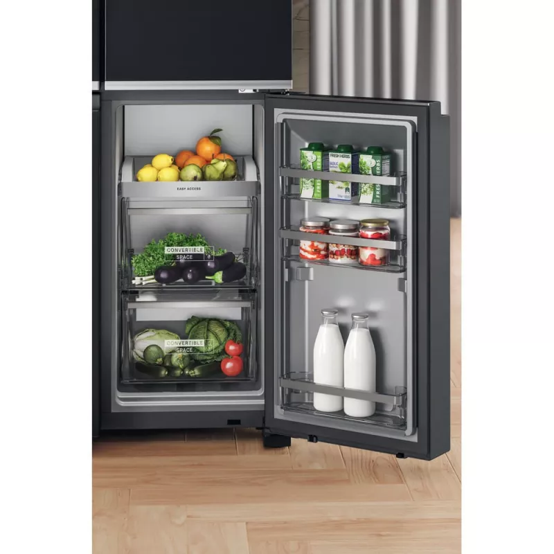 Whirlpool WQ9I FO2BX EF side-by-side refrigerator Freestanding 592 L Black