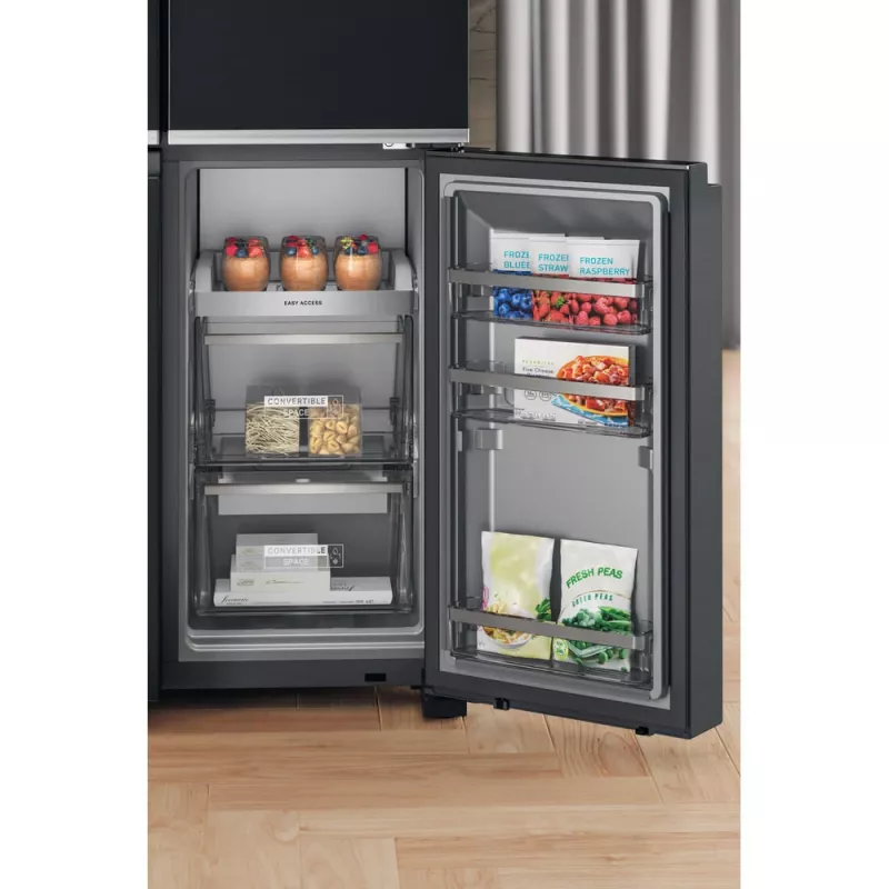 Whirlpool WQ9I FO2BX EF side-by-side refrigerator Freestanding 592 L Black