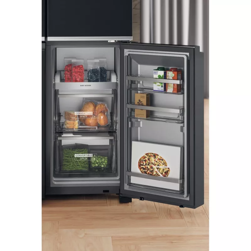 Whirlpool WQ9I FO2BX EF side-by-side refrigerator Freestanding 592 L Black
