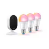 WiZ Home monitoring starter kit, Smart lighting kit, Wi-Fi/Bluetooth, White, Wi-Fi 4 (802.11n), 802.11b, 802.11g, WPA2, WPA3, LED