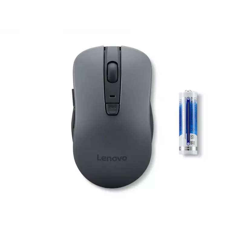 Wireless ambidextrous mouse Lenovo WL310 Office — Bluetooth, Optical 1200 DPI, 6 buttons, wheel, grey, battery-powered