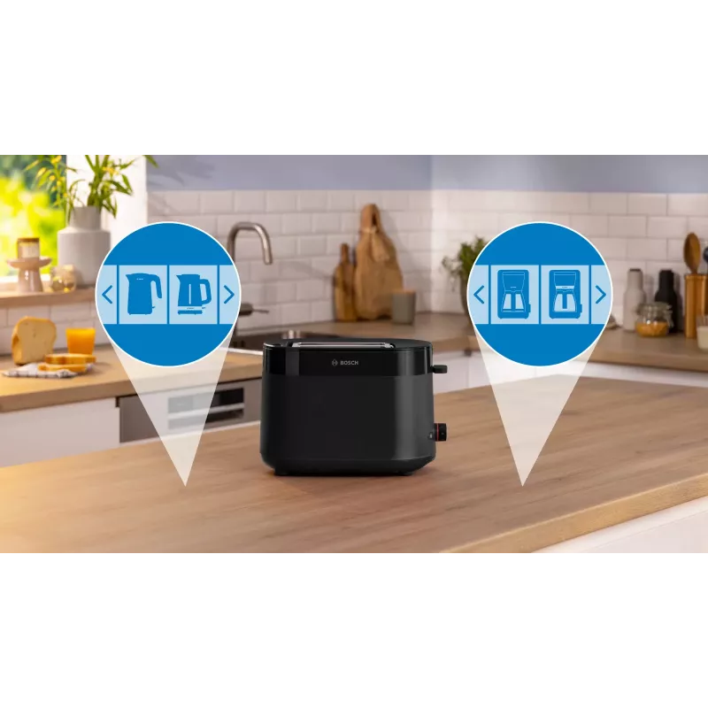 Bosch TAT2M123 toaster 6 2 slice(s) 950 W Black