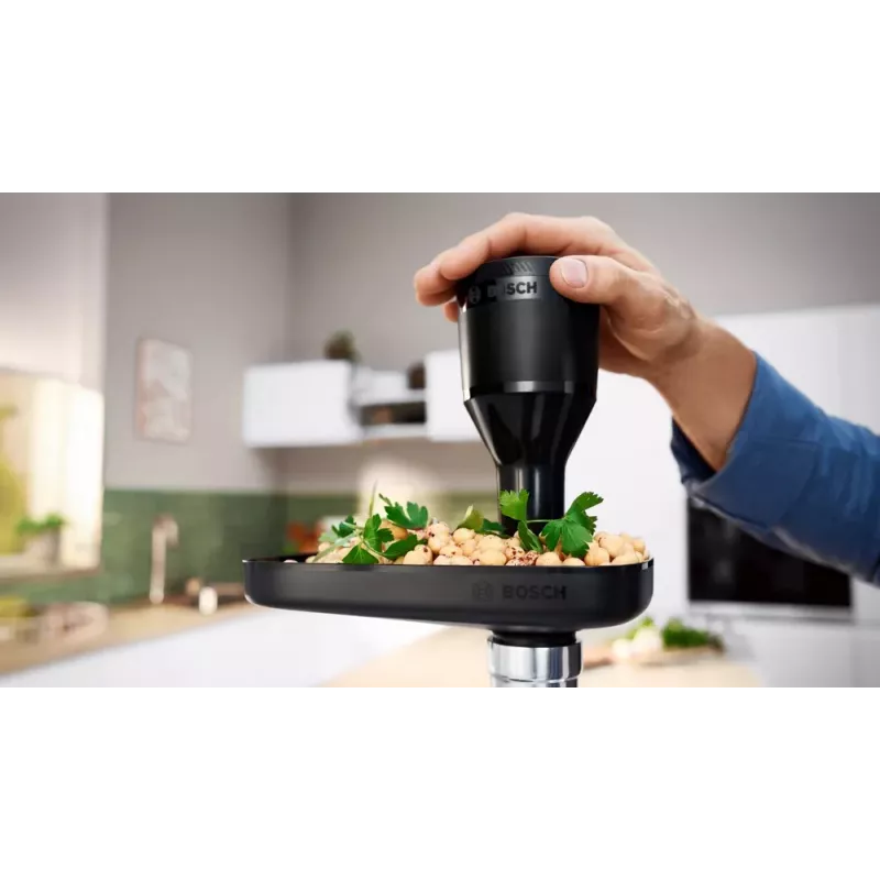 Meat grinder Bosch MFWS430B — 1900 W, 2 speeds, 2.5 kg/min, Black/Silver, 4.3 kg