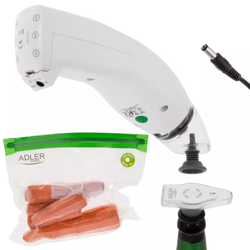 Household vacuum sealer Adler AD 4515 — compact white unit for vacuum packing and sous‑vide