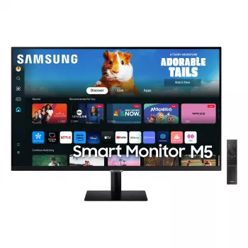 27 inch Samsung M50D monitor — 27 inch Full HD (1920×1080), VA LED, 4 ms, 178° viewing angle, built-in speakers, USB hub, VESA, black