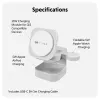 Targus HJ3320WHGL mobile device charger Headphones, Smartphone, Smartwatch White USB Wireless charging Fast charging Indoor