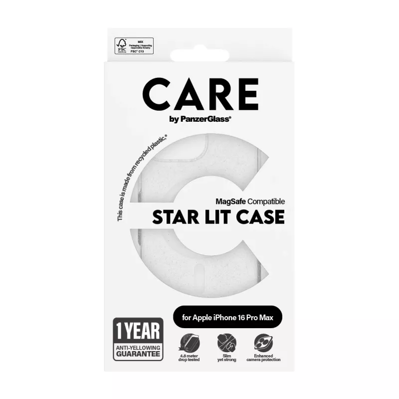 PanzerGlass CARE™ by ® Urban Combat Case Star Lit w. White MagSafe iPhone 16 Pro Max