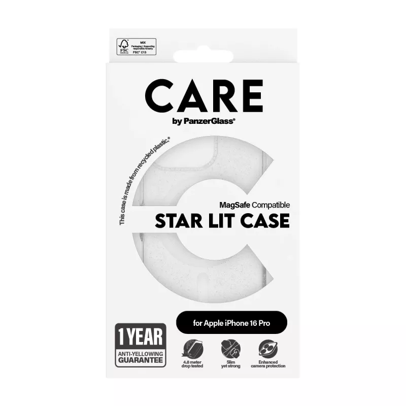PanzerGlass CARE™ by ® Urban Combat Case Star Lit w. White MagSafe iPhone 16 Pro