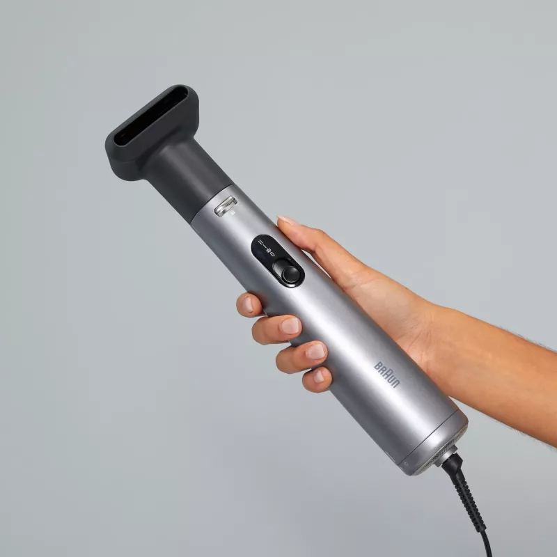 Hot air brush BRAUN AS 4.3 Black Silver — 1000 W, 2.2 m cord