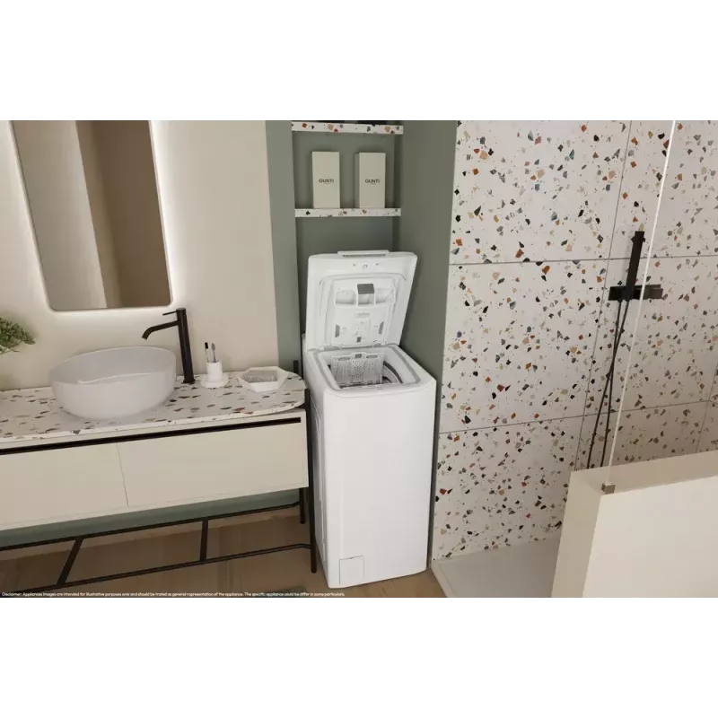 Washing machine CANDY TCA273D3-S top-load 7 kg, 1200 RPM, energy class C, white