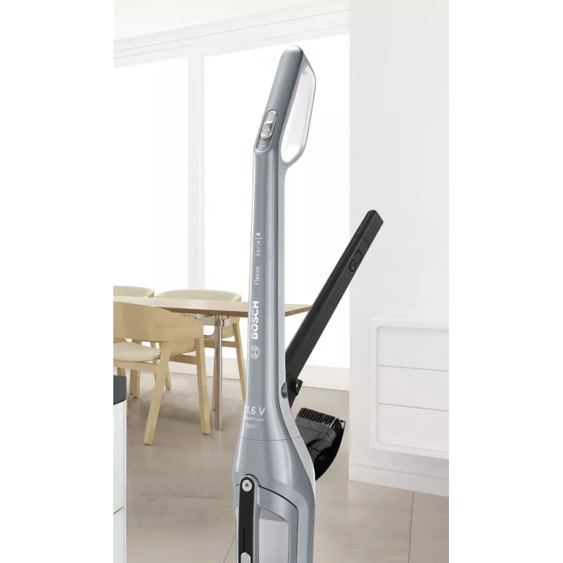 Stick vacuum Bosch BCH3P210 2‑in‑1, dry cleaning, 0.4 L dust container, cordless + mains, grey/black, 3 kg