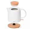 Electric kettle Adler AD 1304 — 1 L, 1200 W, ceramic housing, hinged lid, 360° rotational base, white