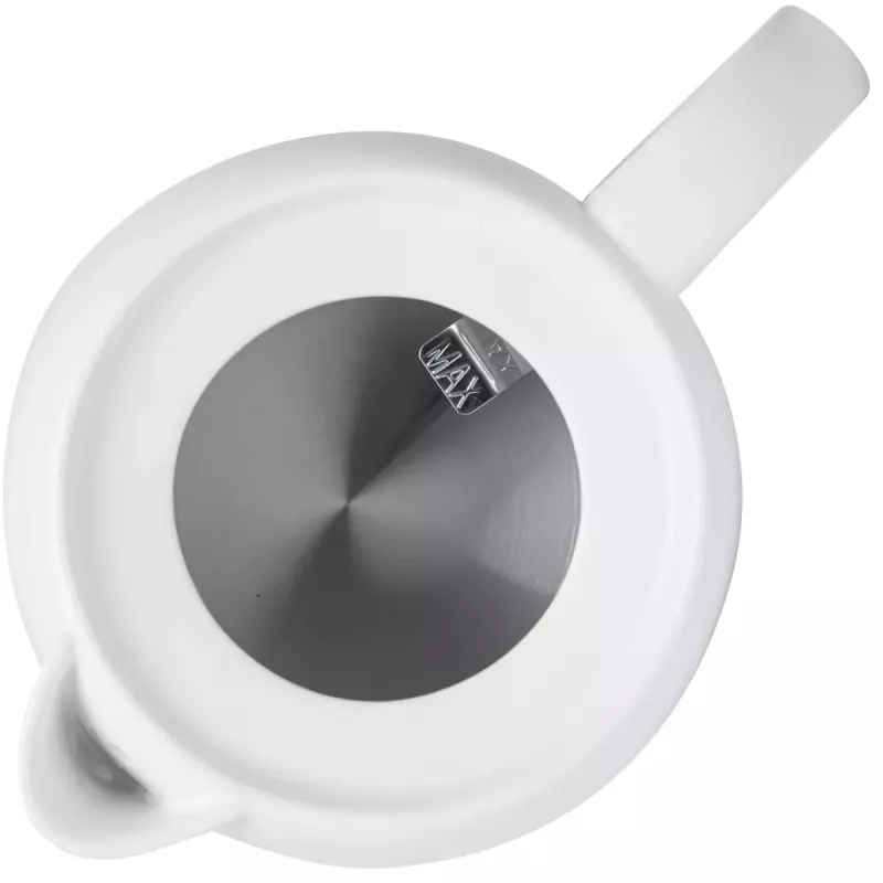 Electric kettle Adler AD 1304 — 1 L, 1200 W, ceramic housing, hinged lid, 360° rotational base, white