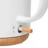 Electric kettle Adler AD 1304 — 1 L, 1200 W, ceramic housing, hinged lid, 360° rotational base, white