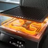 Philips 7000 series Contact Grill, Black, Rectangular, Touch, 220 °C, Hinged lid, Locking lid, 180°