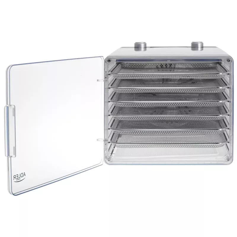 Food dehydrator Adler AD 6660, 600 W, 6 trays, adjustable thermostat, steel, folding design