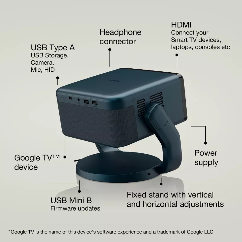 Epson EF-22N Standard throw projector 3LCD 1080p (1920x1080) Black, Blue