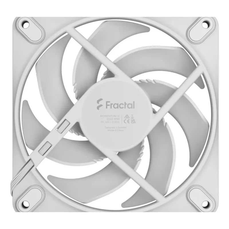 Fan Fractal Design Momentum 12 12 cm White 350-2200 RPM 114.6 m³/h