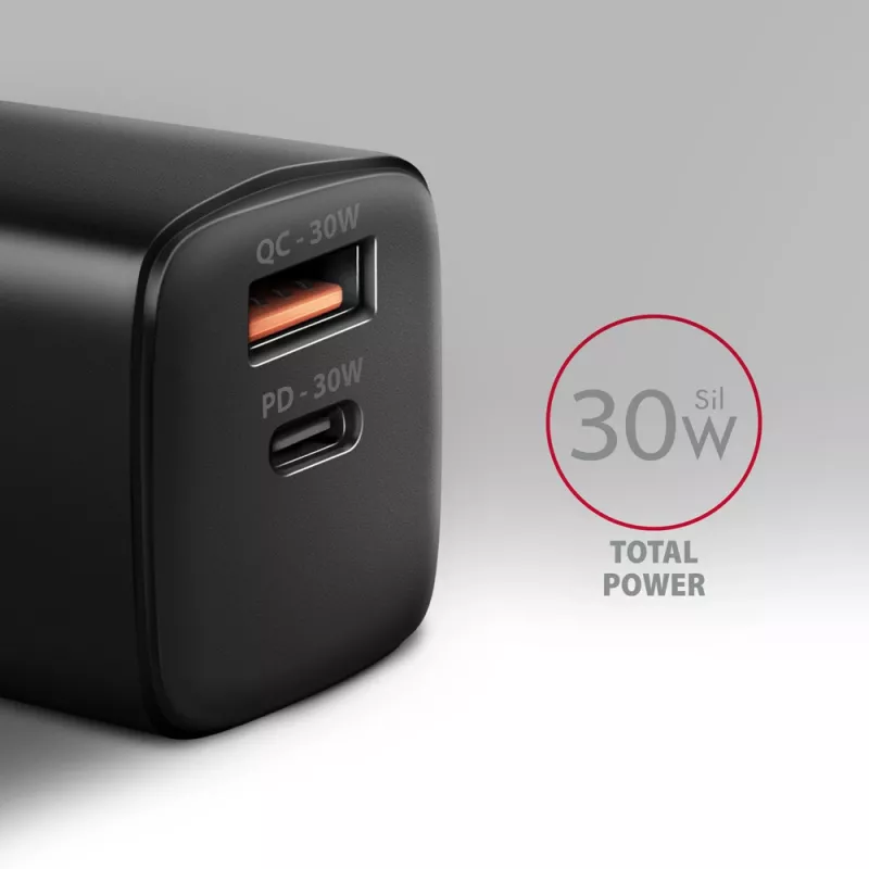 Axagon ACU-PQ30 PD3.0 & QC4+ 2xOUTPUTS wall charger 30W