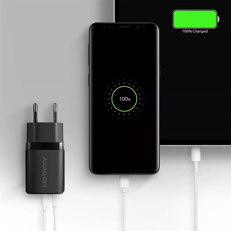 Axagon ACU-PQ30 PD3.0 & QC4+ 2xOUTPUTS wall charger 30W