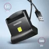 Axagon Universal desktop USB contact Smart/ID card reader with long USB-A cable. Suitable for the eObanka application. smart card reader Indoor USB 2.0 Black