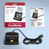 Axagon Universal desktop USB contact Smart/ID card reader with long USB-A cable. Suitable for the eObanka application. smart card reader Indoor USB 2.0 Black