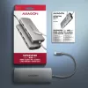 Axagon HMC-8HLSA, USB 5Gbps hub, 3x USB-A, HDMI 4k/60Hz, RJ-45, SD/microSD, audio, PD 100W