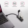 Axagon HUE-M1A 4x USB 3.2 Gen 1 MINI hub, metal, 20cm USB-A cable