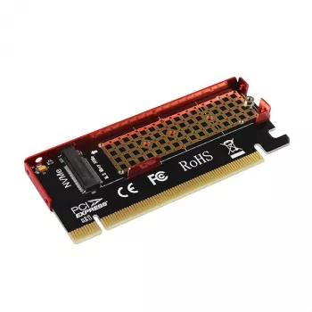 Axagon PCEM2-S PCIe x16 - M.2 NVMe M-key slot adapter, w. passive alu heatsink