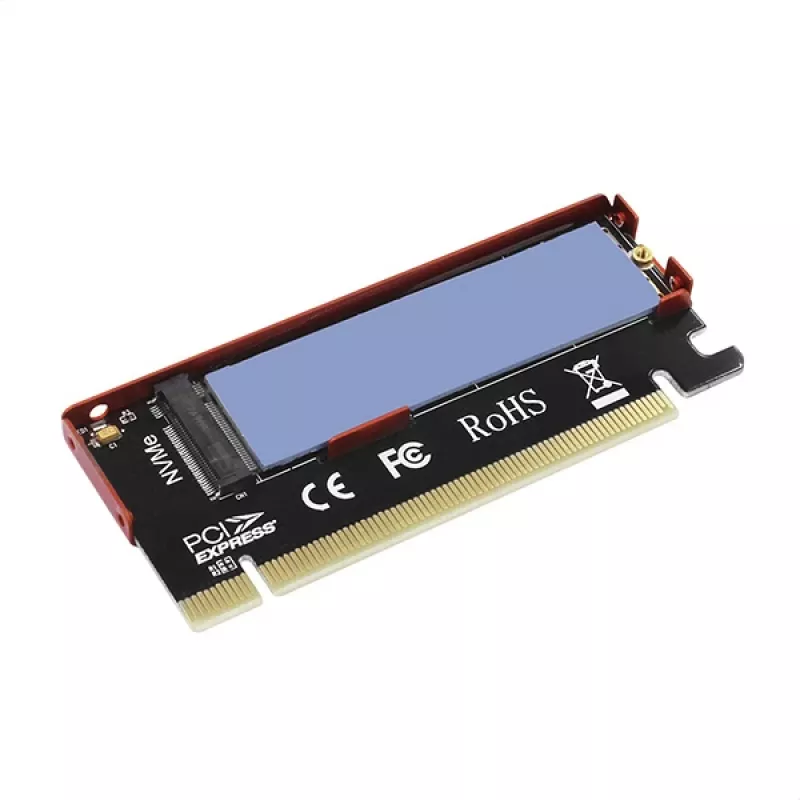 Axagon PCEM2-S PCIe x16 - M.2 NVMe M-key slot adapter, w. passive alu heatsink