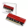Axagon PCEM2-S PCIe x16 - M.2 NVMe M-key slot adapter, w. passive alu heatsink