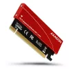 Axagon PCEM2-S PCIe x16 - M.2 NVMe M-key slot adapter, w. passive alu heatsink