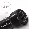 Axagon PWC-5V5 SMART Car charger 24W, 2x USB-A port, 5V/2.4A + 5V/2.4A