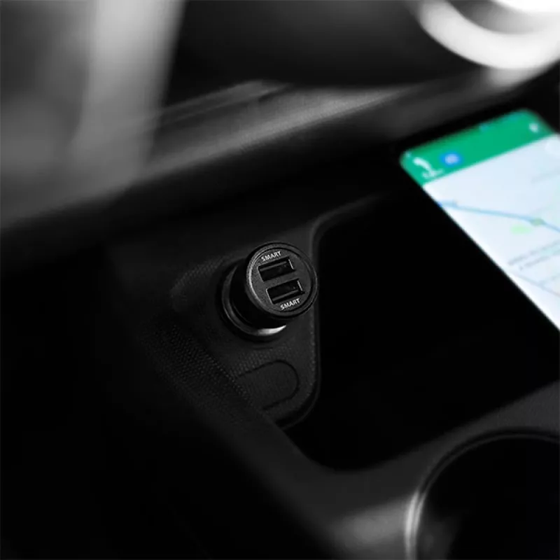 Axagon PWC-5V5 SMART Car charger 24W, 2x USB-A port, 5V/2.4A + 5V/2.4A