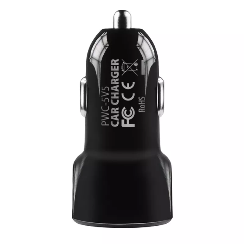 Axagon PWC-5V5 SMART Car charger 24W, 2x USB-A port, 5V/2.4A + 5V/2.4A