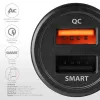 Axagon PWC-QC5 mobile device charger Mobile phone, Smartphone, Tablet, Universal Black Cigar lighter Fast charging Auto