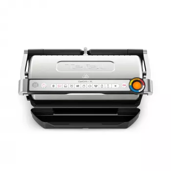 Contact Grill Tefal OptiGrill + XL GC728D10, 2000 W, 800 cm² non-stick plates, 9 programs, 400×200 mm cooking surface