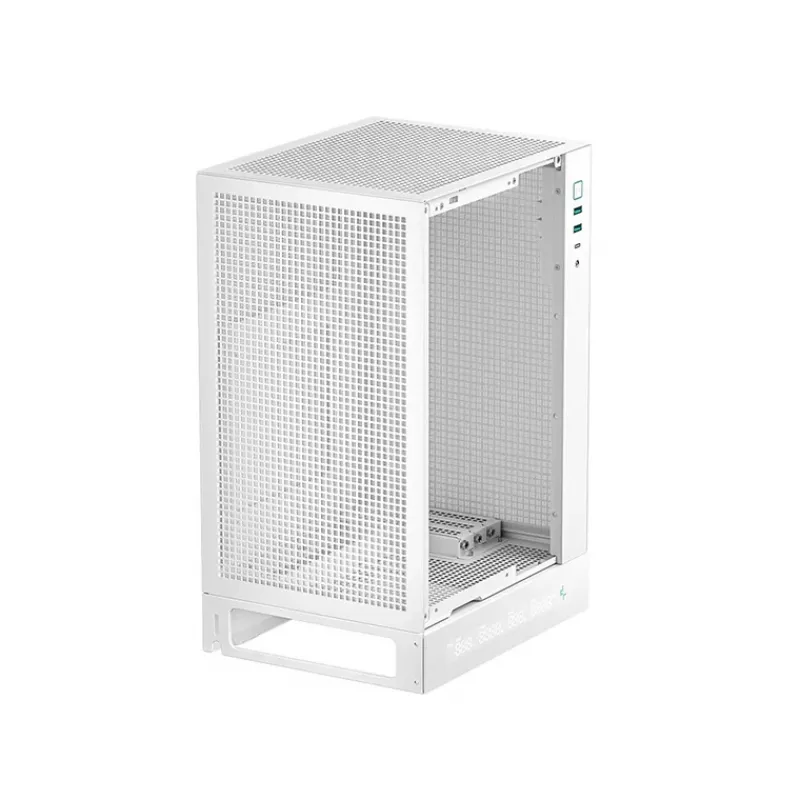 PC case DeepCool R-CH170-WHNPI0D-G-1 Tower white, Mini-ATX, LED display, 305 mm GPU, 172 mm CPU cooler