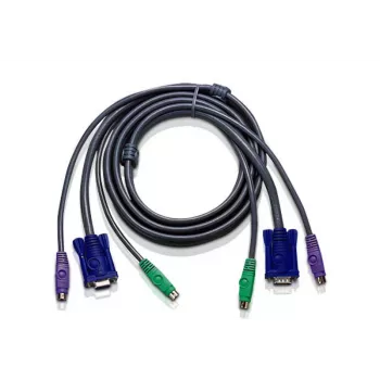 ATEN 10ft PS/2 KVM cable Black 3 m