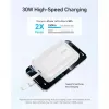 Powerbank Anker Zolo 10000mAh, 30W Super Fast Charging, USB-C integrated cable, balts