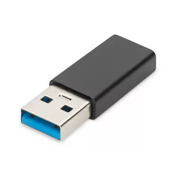 DIGITUS USB Type-C adapter, type A to C M/F, 3A, 5GB, 3.0 Version, black