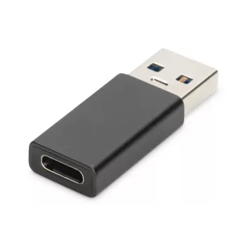 DIGITUS USB Type-C adapter, type A to C M/F, 3A, 5GB, 3.0 Version, black