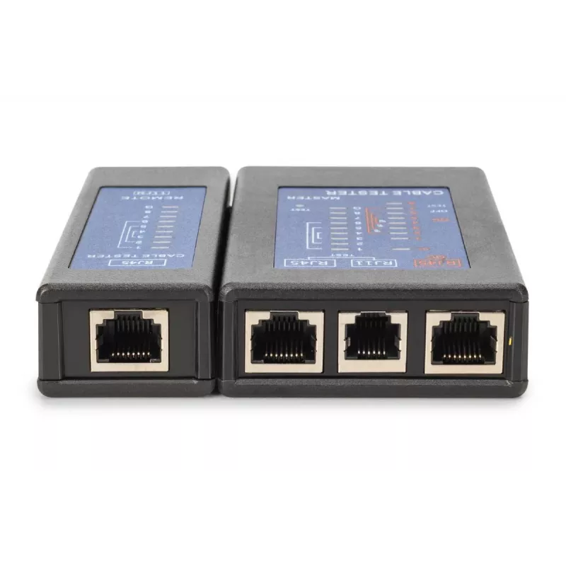 DIGITUS Cable tester - Single side tester PoE tester with case