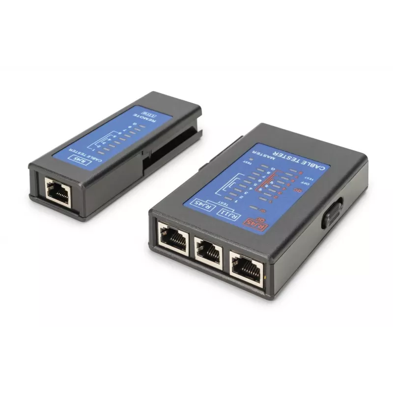 DIGITUS Cable tester - Single side tester PoE tester with case