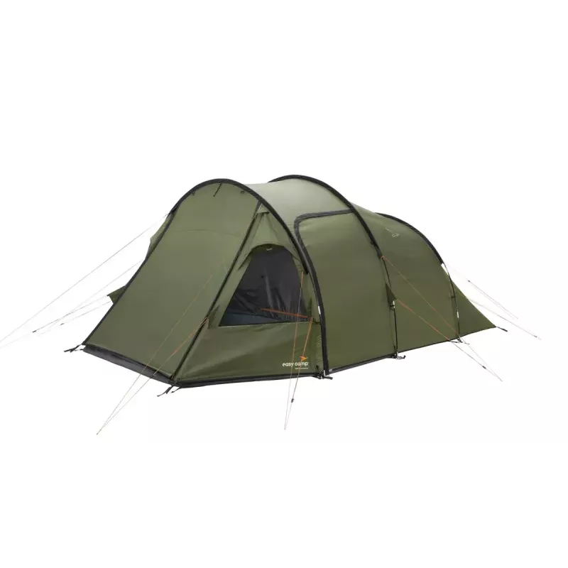Five-person tent easy camp Hidra 5, green — family camping, shared interior, weather-resistant