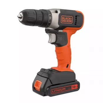 Cordless drill/screwdriver Black & Decker BCD001C1, 18 V, Li‑ion 1.5 Ah, orange/black