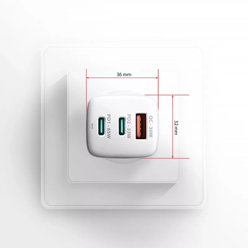 Axagon ACU-DPQ65W PD3.0 & QC4+ 3x OUTPUTS wall charger 65W