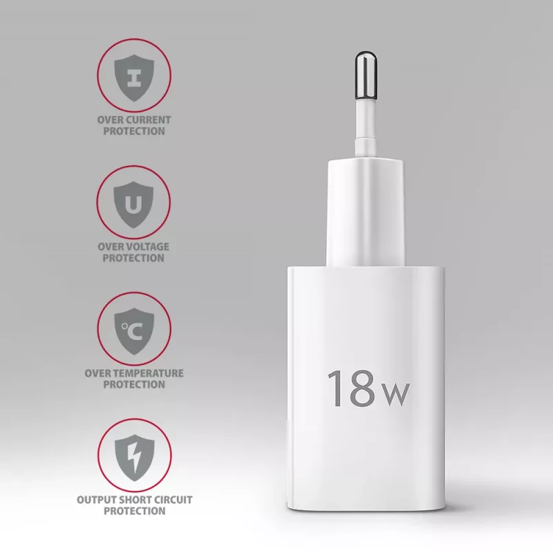 Axagon ACU-QC18W QC3.0 1xOUTPUT wall charger 18W