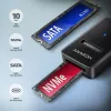 Axagon ADM2-CM USB-C Adapter M.2 NVMe SATA 10Gbps Black